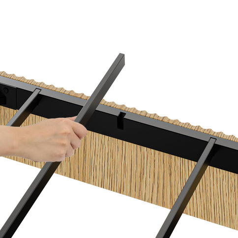 Floating Bedstead With Charging Station And LED Lights