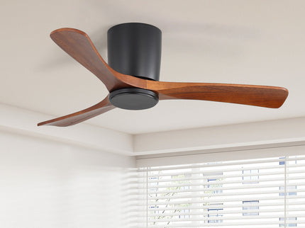 42" Flush Mount Ceiling Fan With 3 Blades, DC Reversible Motor