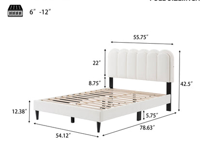 Lambswool Petal Headboard Bed Frame
