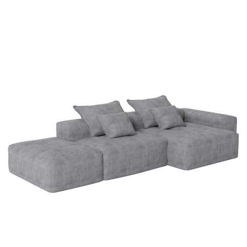 Modern Oversized Diy Combination Modular Sectional Sofa With Pillows