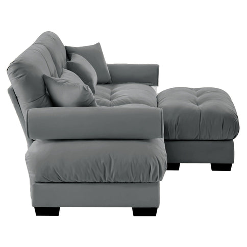 Super Comfort Oversized Modular Sectional Sofa With Movable Ottoman