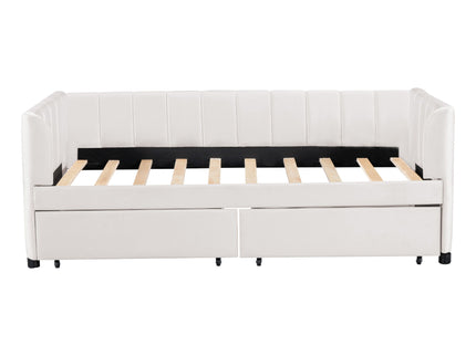 Upholstered Daybed With Ergonomic Design Backrest