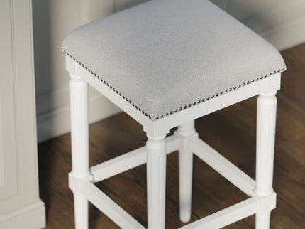 Square Stool With Upholstered Seat
