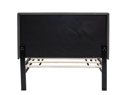 Bed With Channel Tufted Adjustable Headboard