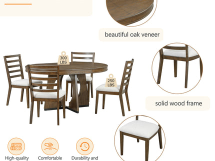 Round Dining Table Set For 4 With Chairs