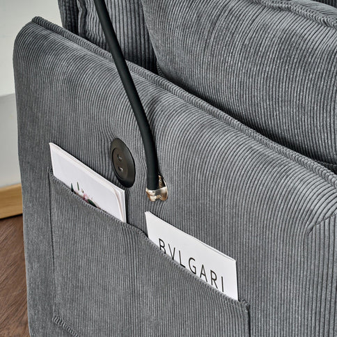 Comfy Oversized Chaise Lounge Chair With Ottoman And Storage