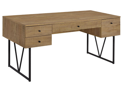 Vellun - 4 Drawer Writing Desk - Mango Color