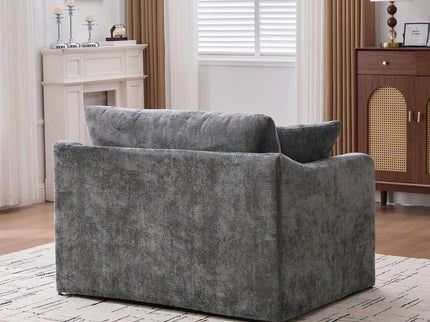 Farmhouse Accent Chair With 2 Bolster Pillows