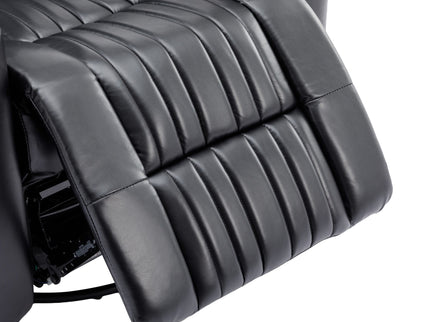 270° Power Swivel Recliner Home Theater Chair With Hidden Arm Storage, LED Light, Cup Holder, And Tray Table