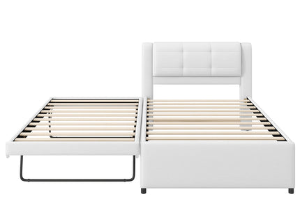 Upholstered Platform Bed With Multifunctional Trundle