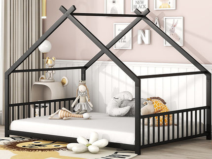 Metal House Bed