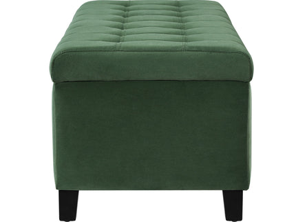 Upholstered Storage Ottoman Bench, Foot Rest For Bedroom