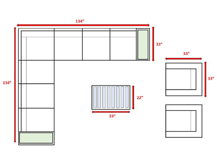 Wicker Sectional Seating Group With Cushions