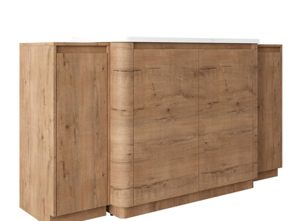 Freestanding Bathroom Vanity With Sink, 2 Small Storage Cabinets, Soft Close Doors