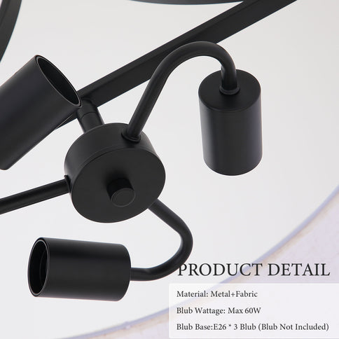 3 Light Drum Pendant Light