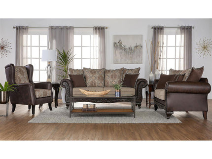 Brookridge - Wingback Accent Club Chair - Brown