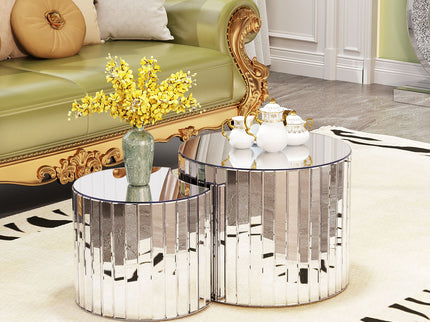 Coffee Table - Silver / Mirror