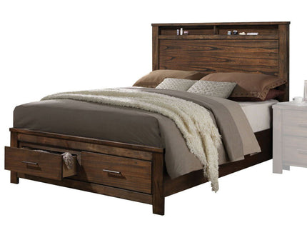 Merrilee - Eastern King Bed With Storage - Oak