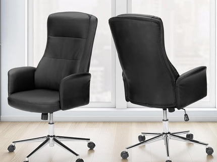 Office Chair With Adjustable Height, Ergonomic Design - Black