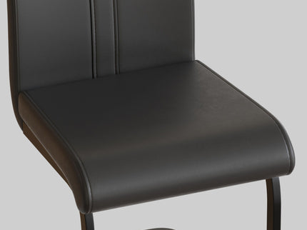 Modern Dining Chairs With High Back Upholstered Design Metal Legs