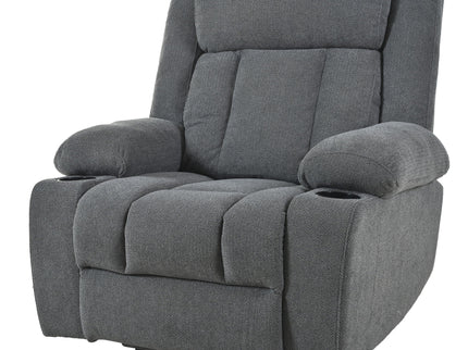 Power Lift Recliner Chair With Extended Footrest, Remote Control, Cup Holders, And Side Pockets
