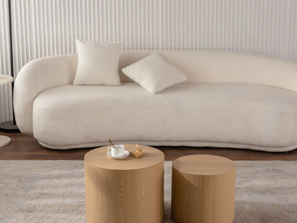 Round Nesting Coffee Table For Small Space (Set of 2)