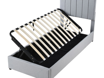Upholstered Platform Bed With A Hydraulic Storage System
