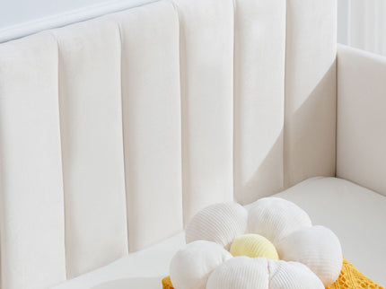 Elena - Boucle Upholstered Daybed, Ribbed Tufted Backrest