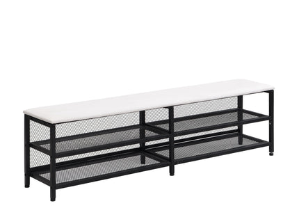 Platform Bed With 2 Tier Storage Shelves, Storage Cabinet