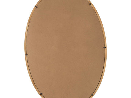Oval Wall Mirror With Wood Frame, Farmhouse Wood Mirror For Bathroom Entryway Console Lean Against Wall - Brown