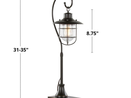 Landen - Contemporary Task Lamp (Set of 2) - Oil Rubbed Bronze / Clear