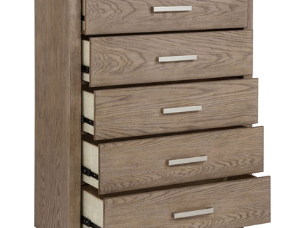 Gibbons Barley - 5 Drawer Bedroom Chest - Brown