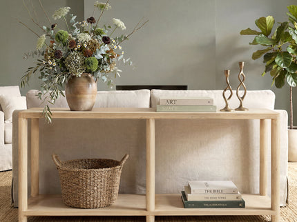 Milo - Console Table With Lower Shelf - Natural