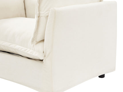 Modern Armchair Sofa With Movable Ottoman