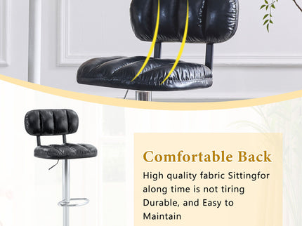 Adjustable Height Bar Stools With Footrest For Kitchen Island (Set of 2)