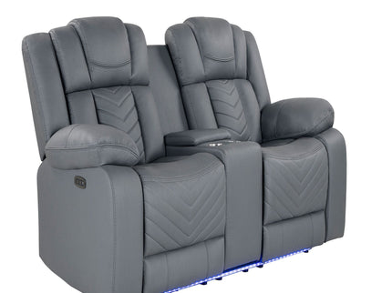 Raize - Power Living Room Set With Storage Console And Cup Holders