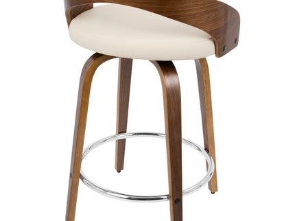 Grotto - Mid-Century Modern, Counter Stool With Swivel (Set of 2)