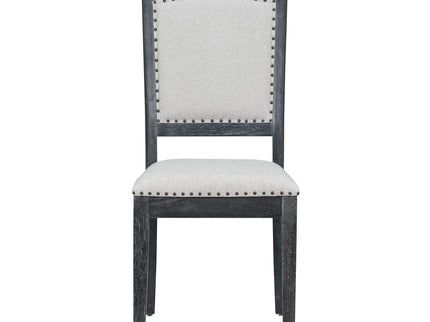 Topmax - Rustic Extendable Dining Table Set With Removable Leaf, 6 Upholstered Armless Dining Chairs And 2 Padded Arm Chairs, 9 Pieces