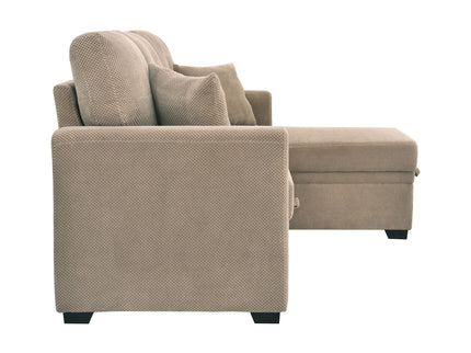 Sleeper Sectional With Pull Out Bed, Reversible Chaise