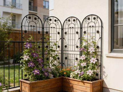 Metal Garden Trellis Rustproof Trellis For Climbing Plant Outdoor Flower Support