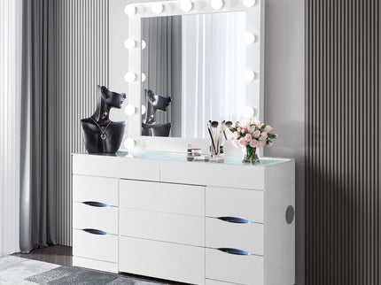 Elisa - Vanity Set With Stool And LED Bulbs