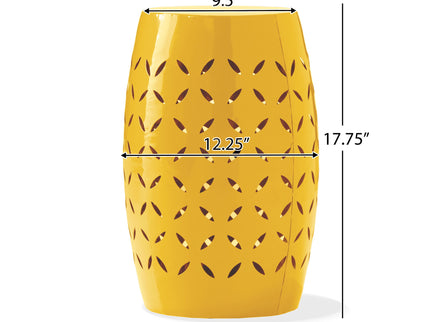 Outdoor Side Table With Barrel Shape