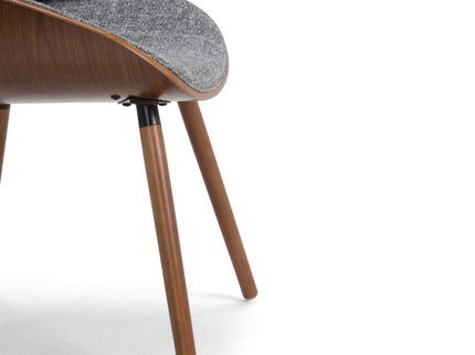 Malden - Bentwood Upholstered Dining Chair With Wood Back