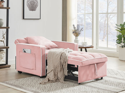 Modern 3 In 1 Sofa Bed Chair, Adjustable Recliner