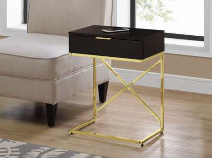 Accent Side Table, Storage Drawer, Spacious Tabletop, Contemporary & Modern