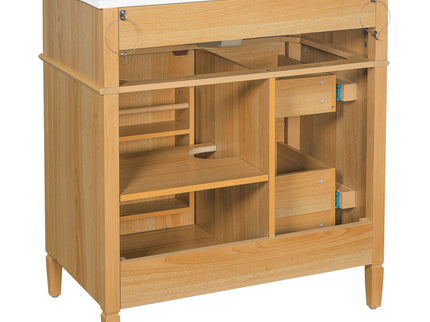 Bathroom Vanity With Flip Out Drawer, 2 Soft-Close Drawers
