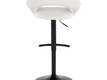 Posh - Contemporary Adjustable Barstool With Swivel & Rounded T Footrest (Set of 2)