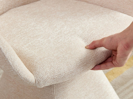 180° Rotating Accent Chair For Living Room - Beige