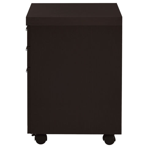 3 Drawer File Cabinetб Compact Office Storage For Home - Brown
