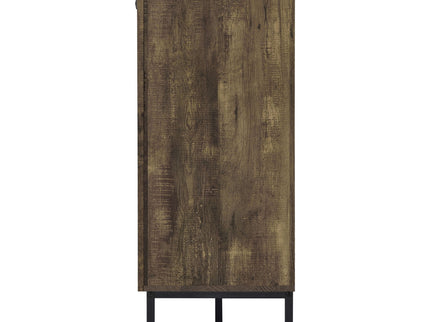 Sager - 4 Shelf Accent Cabinet - Oak